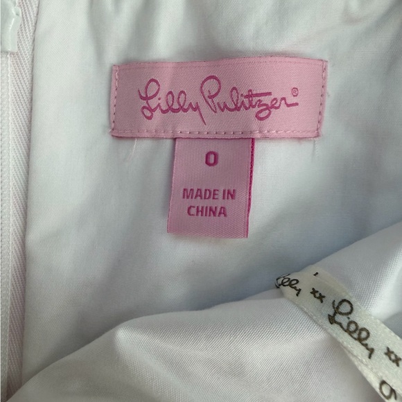 Lilly Pulitzer Angela Dress Resort White Clover Cup Strapless Size 0 Preowned - Picture 5 of 7